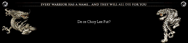 De ce Choy Lee Fut?